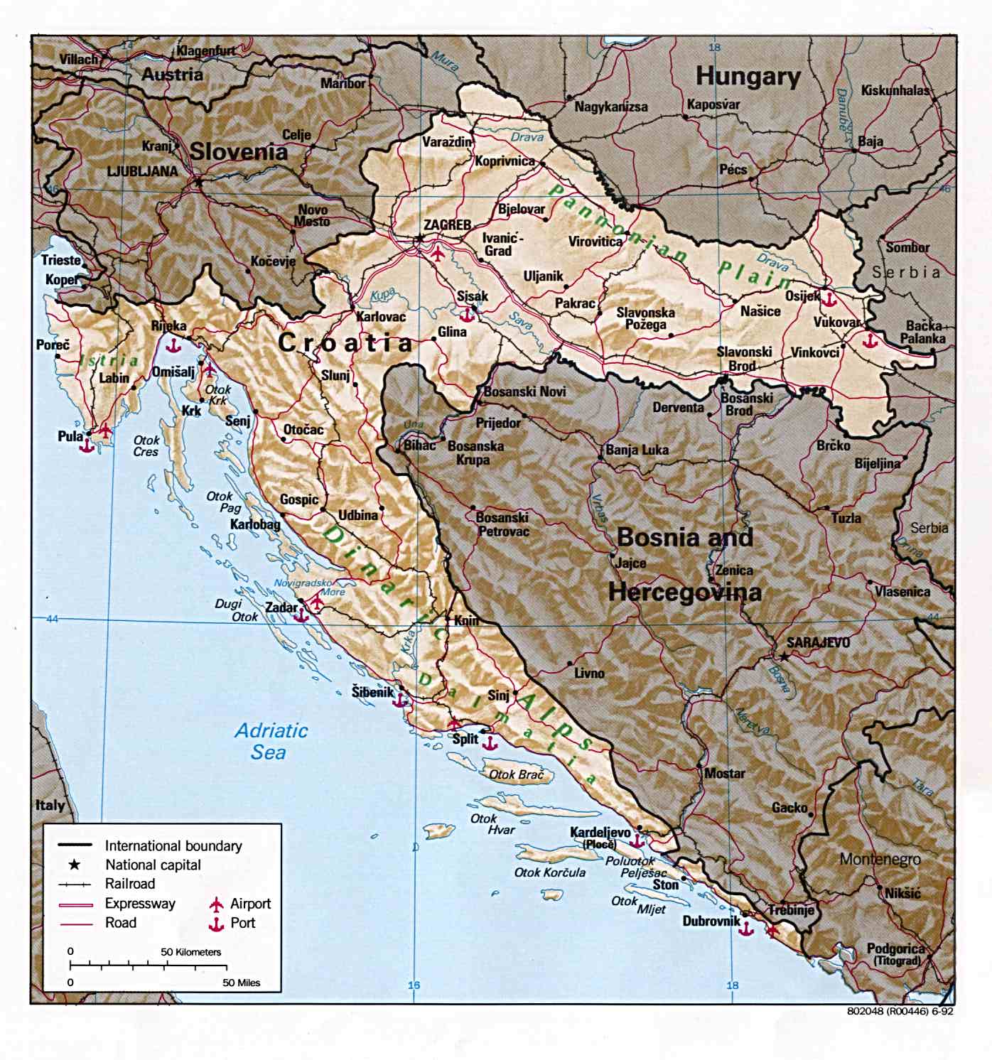 Croatia Earth Map